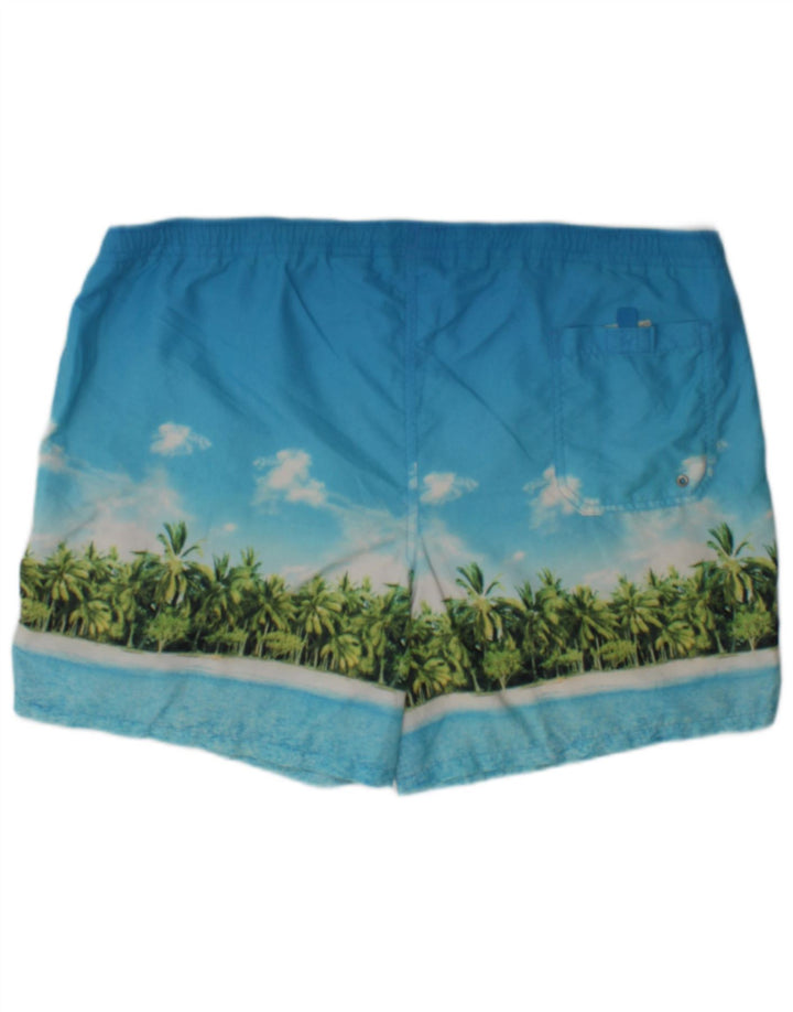 Pantaloncini da bagno grafici da uomo Marks & Spencer XL blu poliammide spiaggia