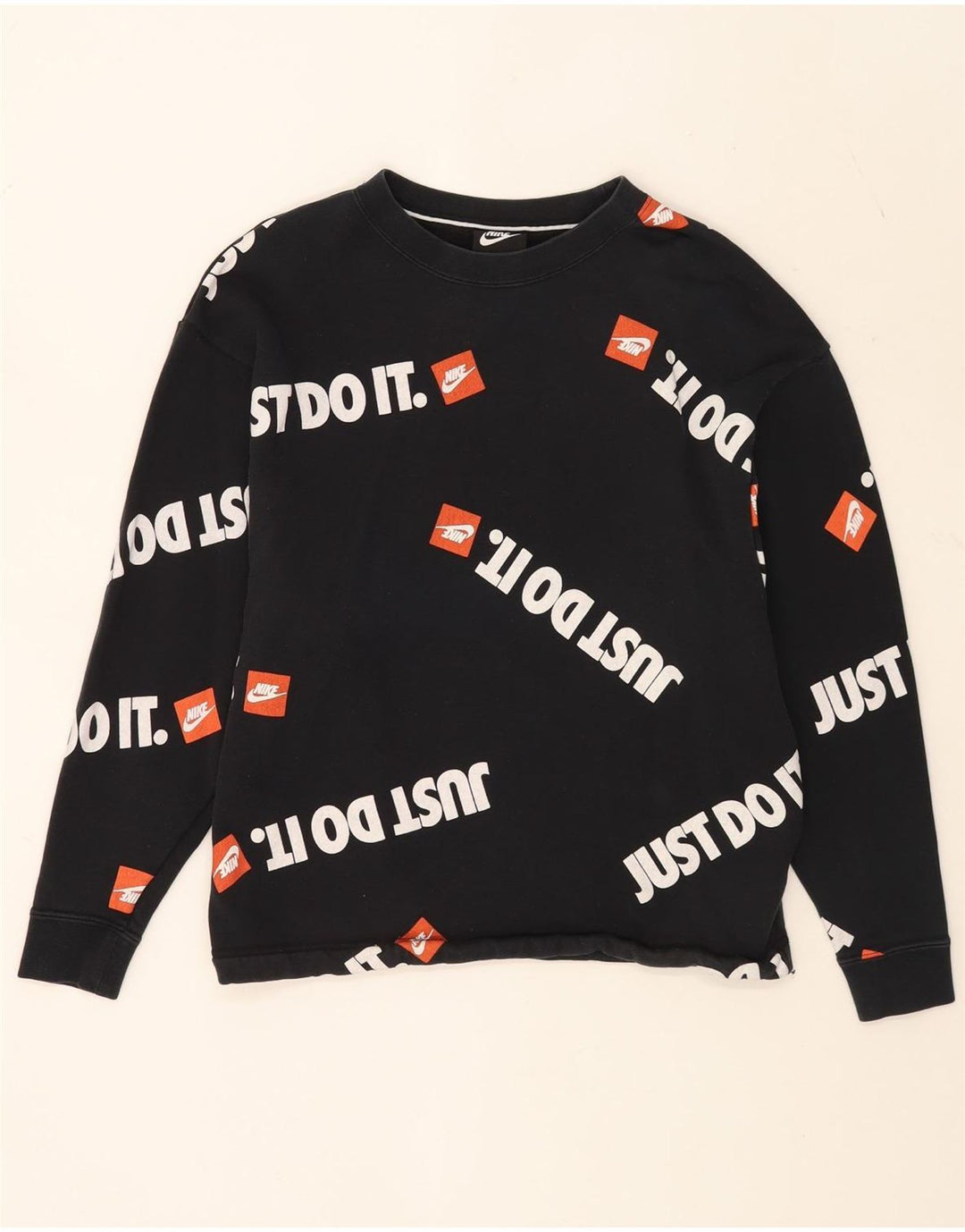 Felpa grafica con cappuccio Nike da uomo, piccola, in cotone nero
