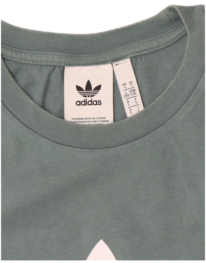 T-shirt grafica da uomo ADIDAS grande blu