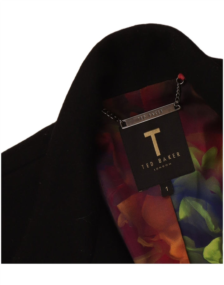 Cappotto aperto oversize da donna Ted Baker taglia 1 XS nero