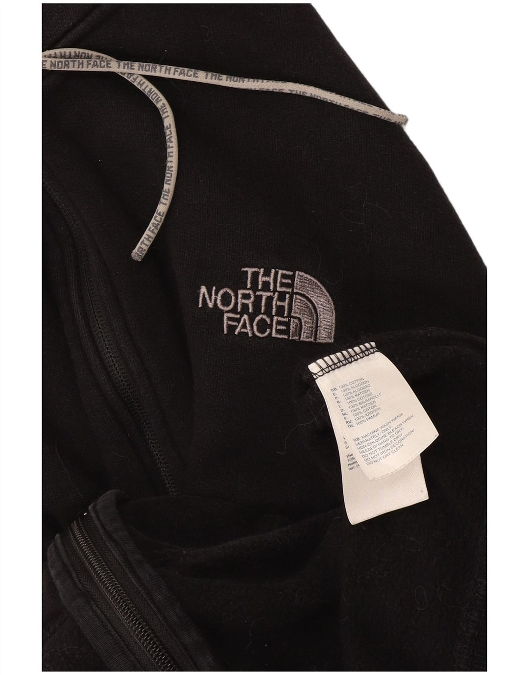 Maglione con cappuccio e zip da uomo The North Face piccolo in cotone nero