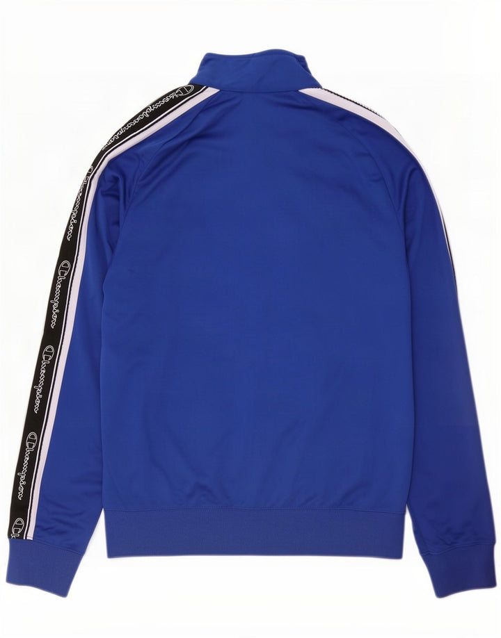 Giacca da tuta grafica da uomo Champion, grande, in poliestere color block blu