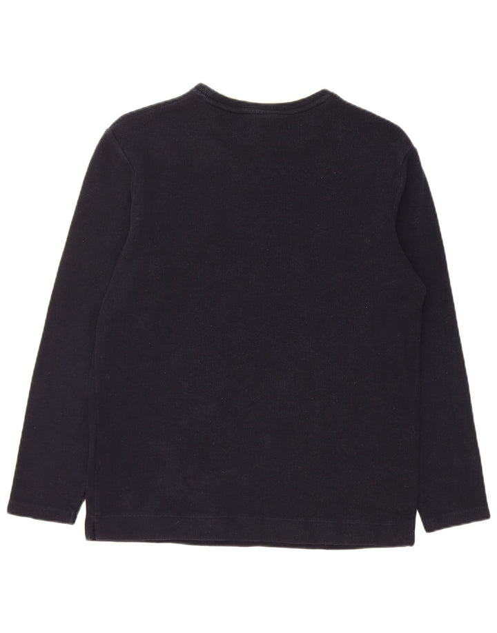 Top Zara da uomo a maniche lunghe piccolo in cotone blu navy