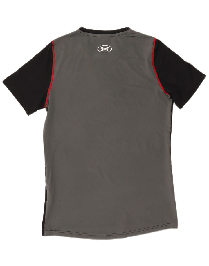 T-shirt da uomo Under Armour Top Small in poliestere color block nero