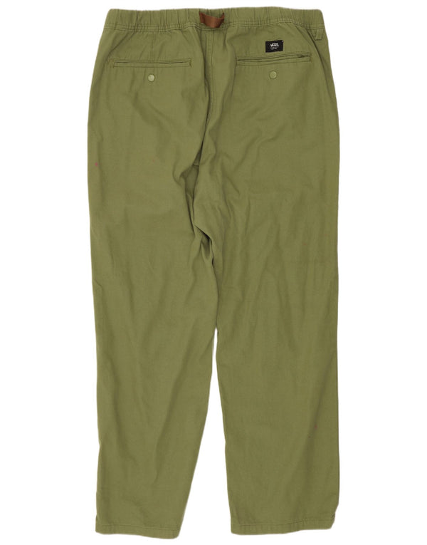 Pantaloni chino dritti da uomo Vans XL W38 L30 cotone verde