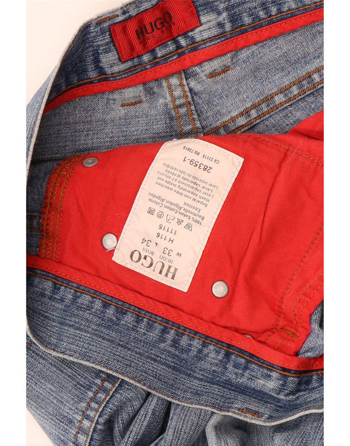 Jeans bootcut da uomo HUGO BOSS W34 L30 cotone blu