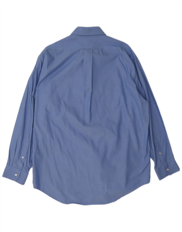 Camicia da uomo Lands End taglia 17 43 XL cotone blu
