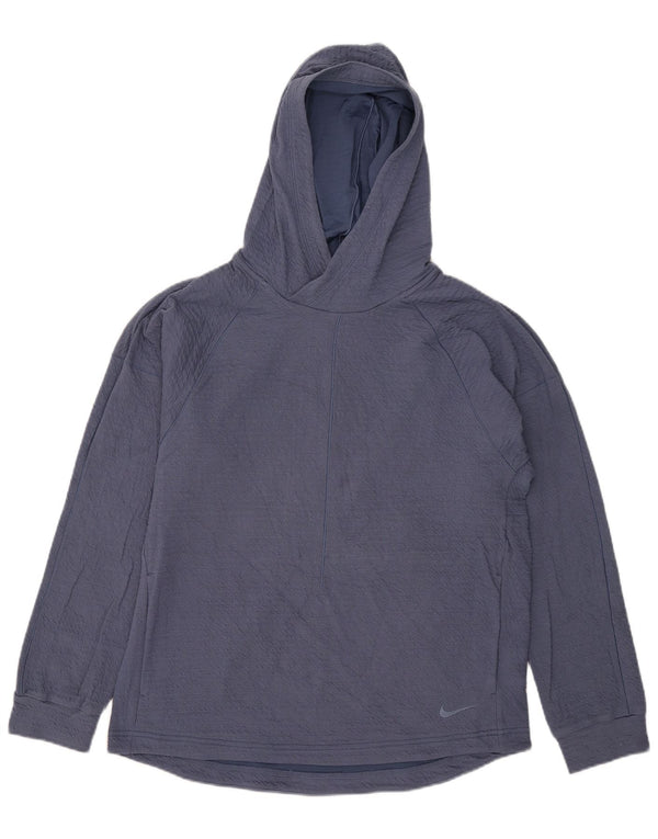 Felpa con cappuccio Nike Yoga da uomo, grande, in cotone blu