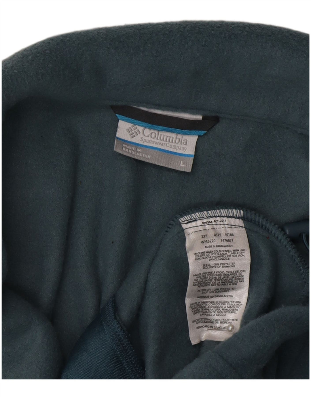 Giacca in pile da uomo Columbia UK 40 Large Verde Poliestere
