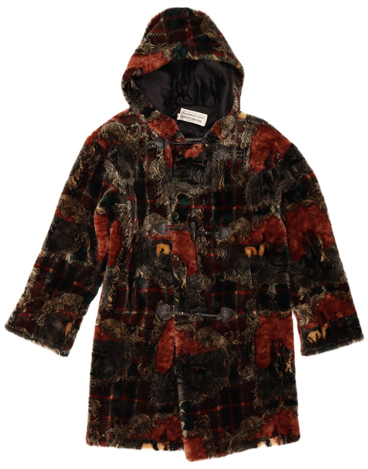 Montgomery con cappuccio da donna Donnybrook UK 12 medio a quadri multicolore