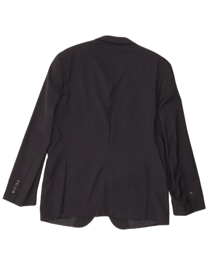 Giacca blazer da uomo a 2 bottoni Hugo Boss UK 54 2XL gessato blu navy