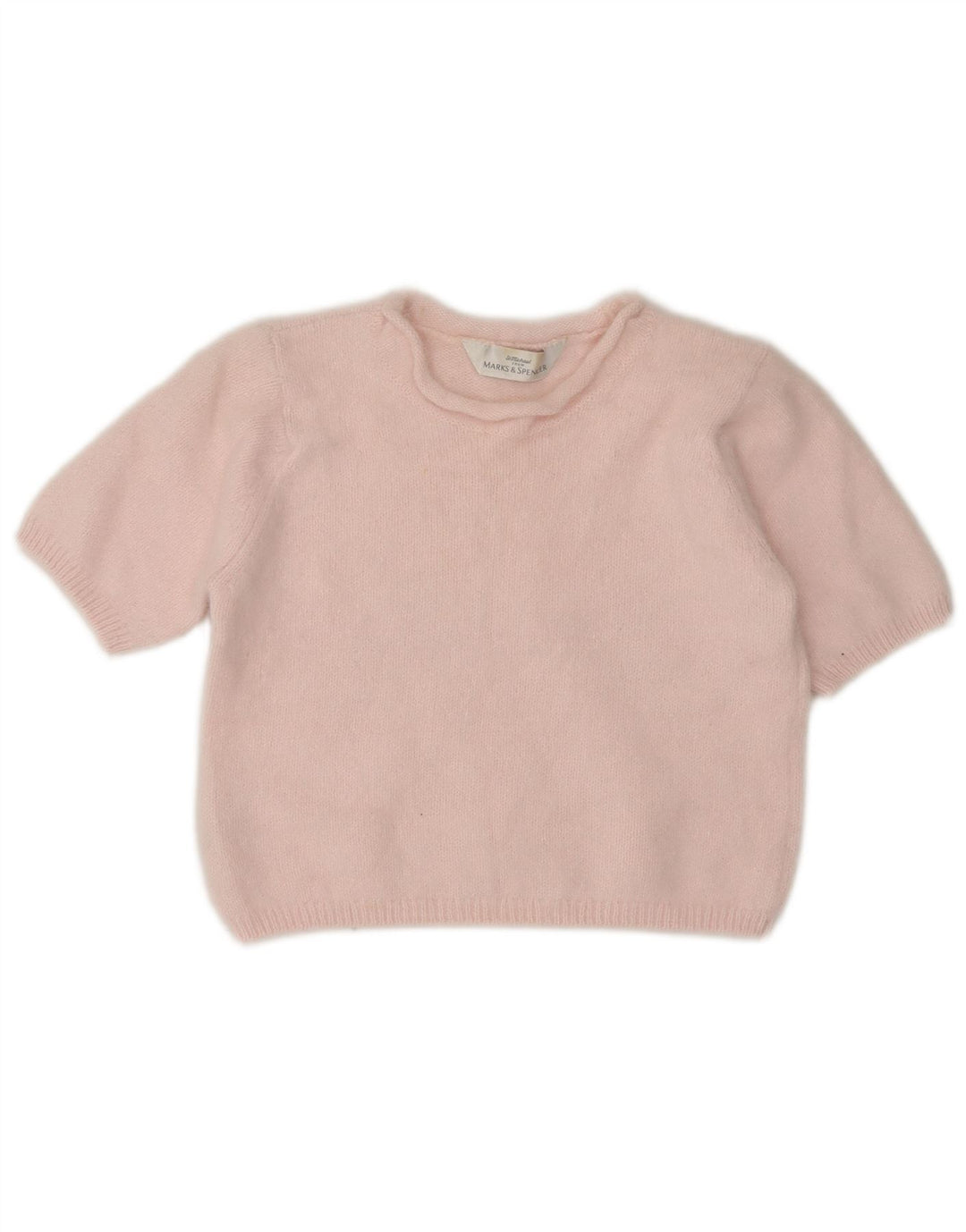 Maglione maglione girocollo a maniche corte da donna Marks & Spencer UK 10 Small Pi