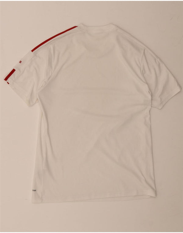 T-shirt Adidas Aeroready da uomo Top in poliestere bianco medio