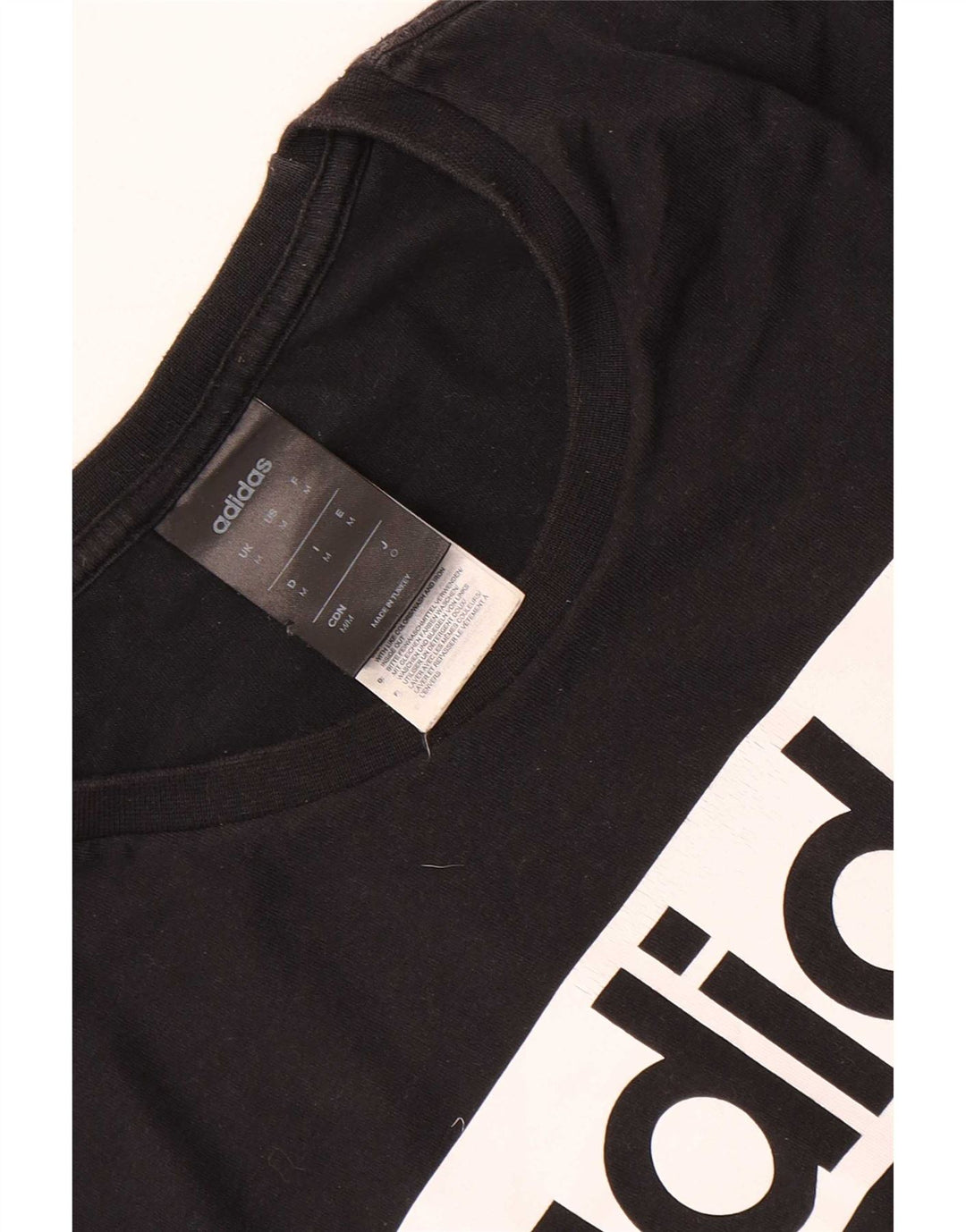 T-shirt grafica Adidas da uomo con tre strisce, cotone medio nero