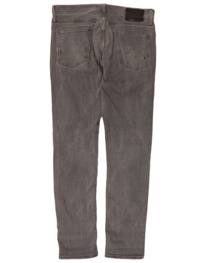 Tommy Hilfiger Uomo Bleecker Slim Jeans W32 L32 Cotone Grigio