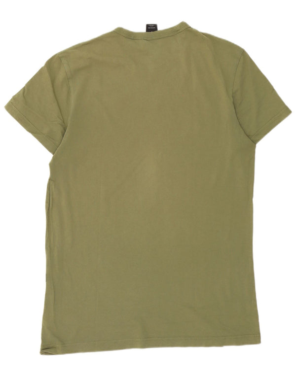 T-shirt grafica da uomo G-Star Top grande in cotone kaki