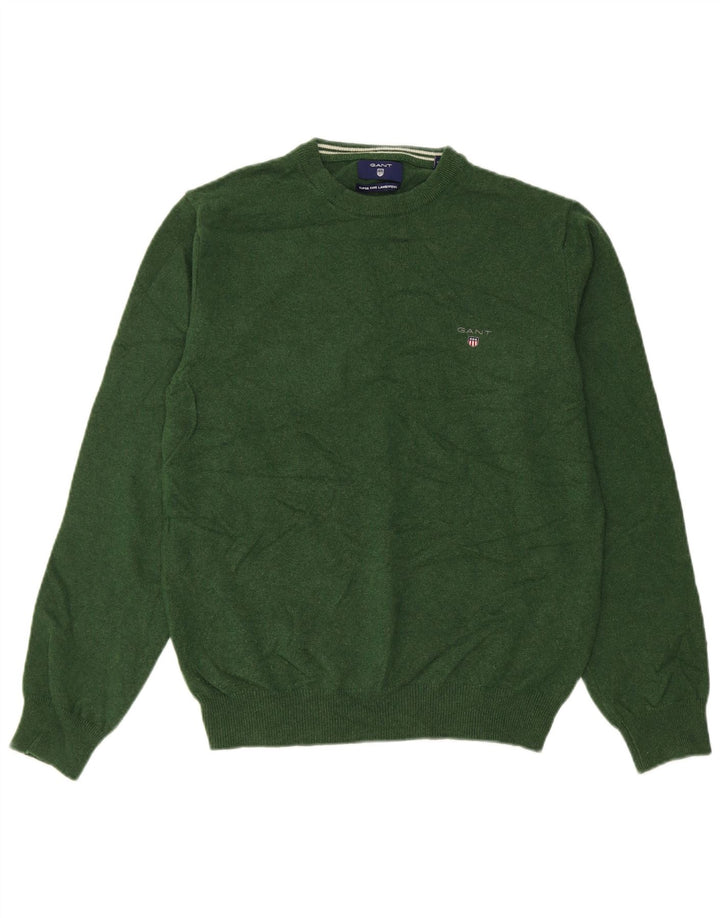 Maglione maglione girocollo oversize da donna Gant UK 10 piccolo lana verde
