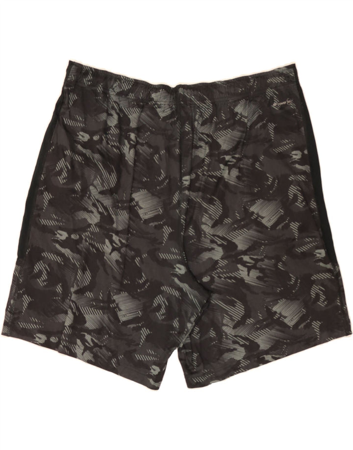 RUSSELL ATHLETIC Mens Sport Shorts 2XL Black Camouflage Polyester Vintage Russell Athletic and Second-Hand Russell Athletic from Messina Hembry 