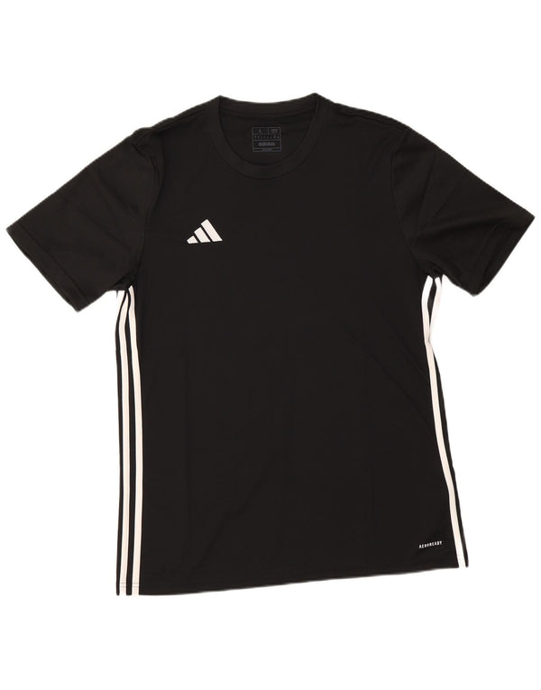 T-shirt Adidas Aeroready Slim Fit da uomo, grande, in poliestere nero