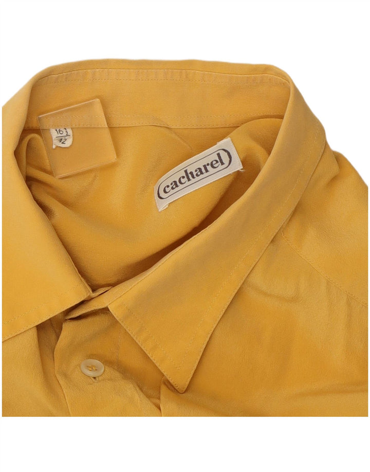 Camicia a maniche corte da uomo CACHAREL taglia 42 16 1/2 grande gialla