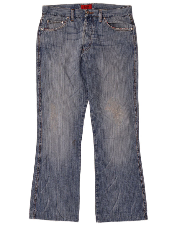 Jeans bootcut da uomo HUGO BOSS W34 L30 cotone blu