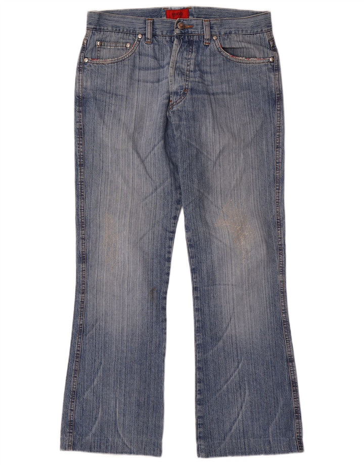 Jeans bootcut da uomo HUGO BOSS W34 L30 cotone blu