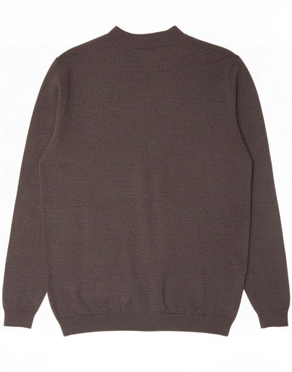 Maglione Zara da uomo con collo alto e collo alto in viscosa grigia