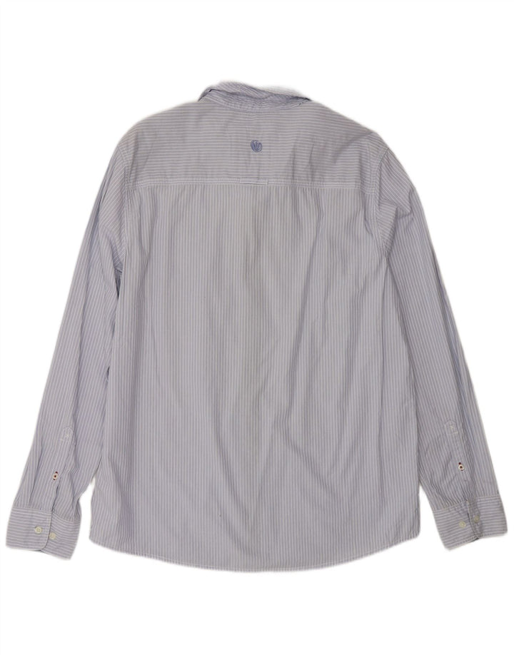 Camicia da uomo dal taglio classico Fat Face, cotone gessato blu grande