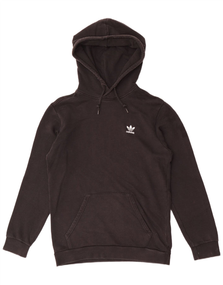 Felpa con cappuccio da uomo Adidas Medium in cotone nero
