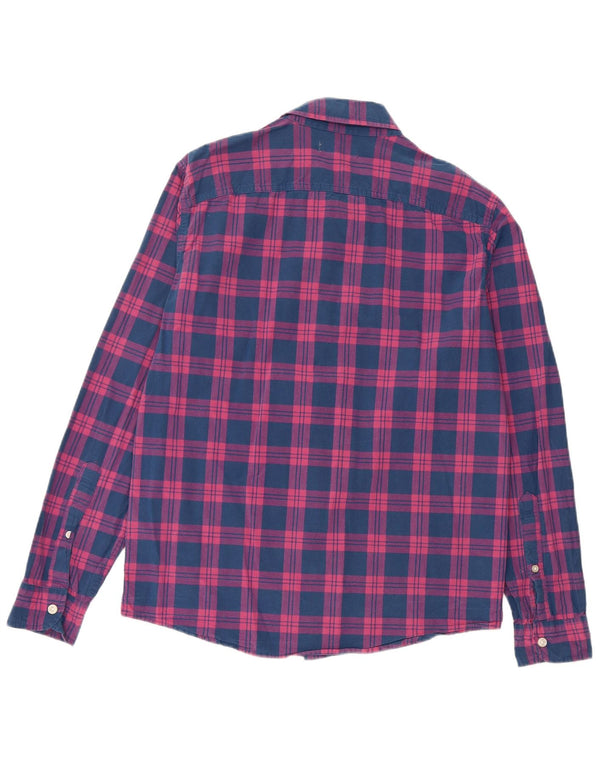 HOLLISTER Mens Shirt Large Blue Check Cotton