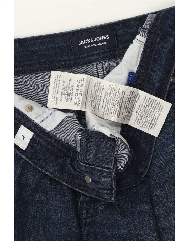 Pantaloncini di jeans Liam da uomo Jack & Jones grandi W34 cotone blu navy
