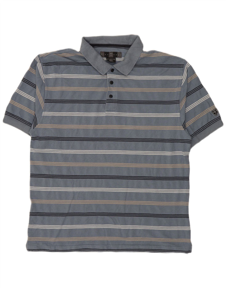 Polo NIKE da uomo a righe grandi blu
