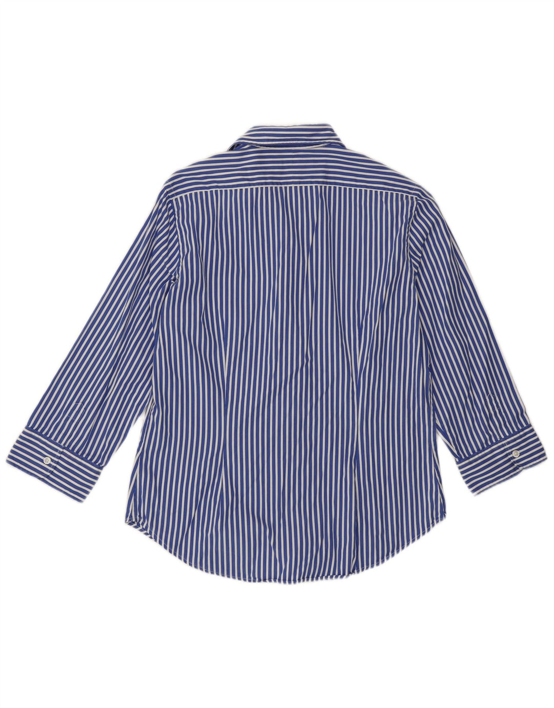 RALPH LAUREN Camicia da donna con maniche a 3/4 US 10 Cotone a righe grandi blu