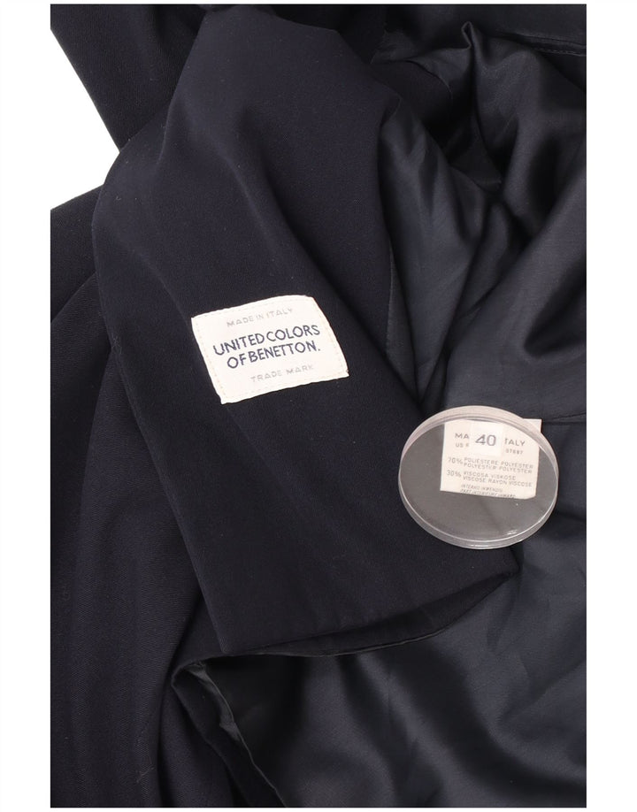 Giacca Blazer Doppiopetto Da Donna Benetton IT 40 Small Blu Navy
