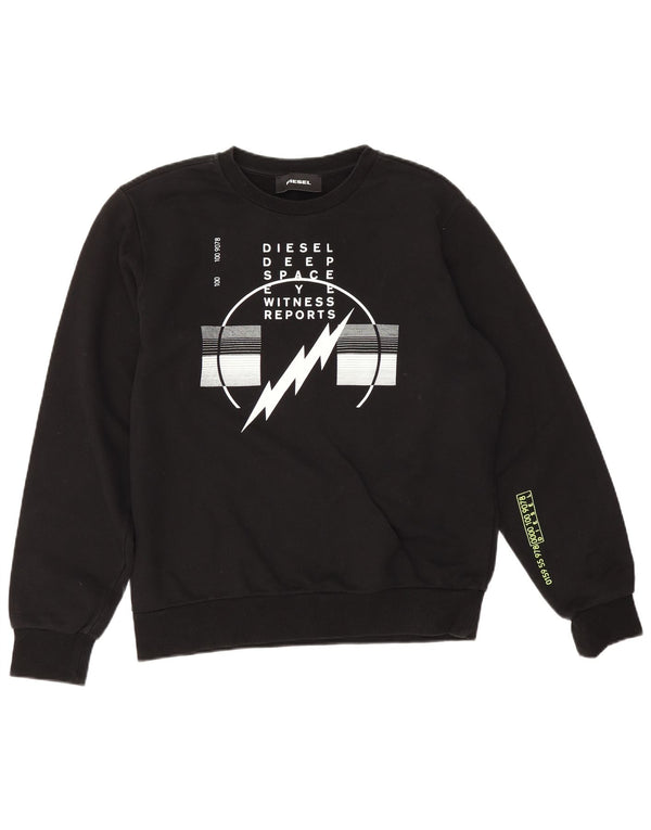 Felpa grafica da uomo Diesel Maglione medio nero