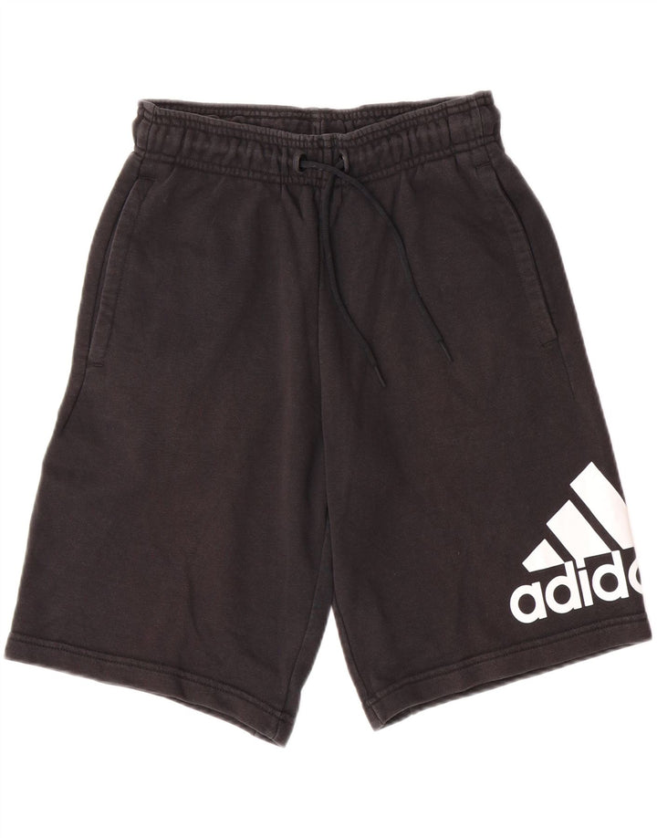 ADIDAS Mens Graphic Sport Shorts Small  Black Cotton Vintage Adidas and Second-Hand Adidas from Messina Hembry 