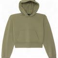Maglia corta con cappuccio da donna Zara UK 10 piccola verde poliestere