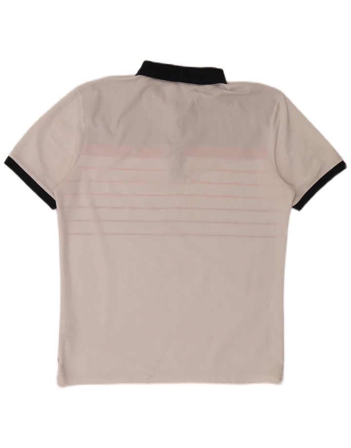 Polo da uomo Calvin Klein grande in poliestere color block bianco