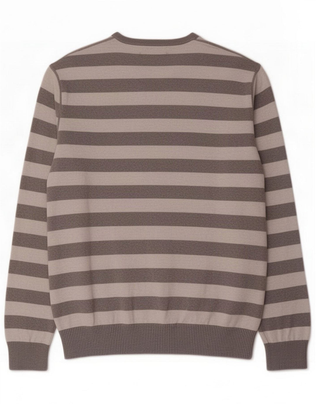 Gap Maglione girocollo da uomo girocollo in cotone a righe grandi grigie