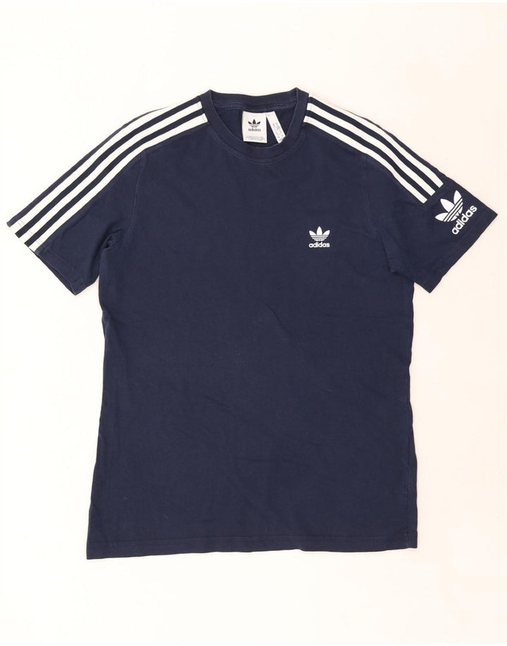 T-shirt ADIDAS da uomo Top medio blu navy in cotone
