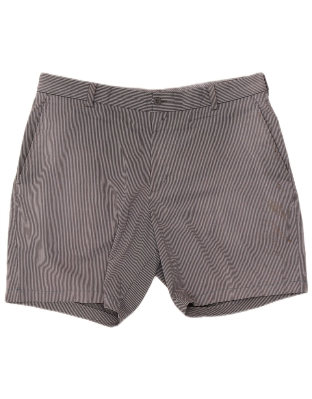 Pantaloncini chino da golf da uomo Nike W36 large grigio gessato in poliestere
