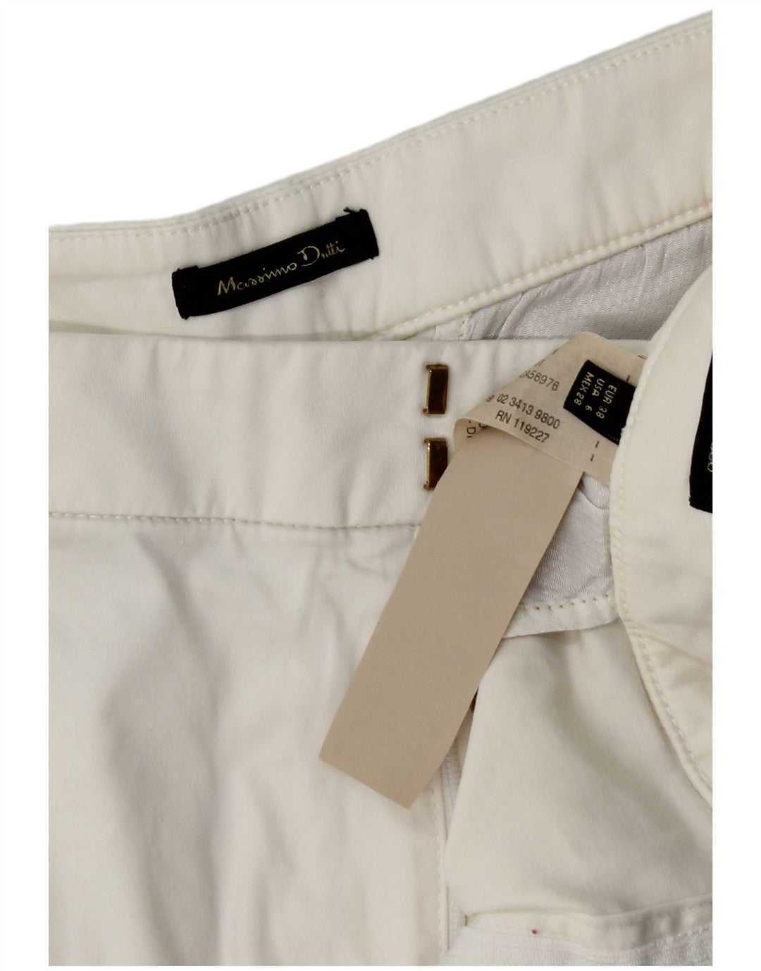 Pantaloncini chino da donna Massimo Dutti EU 38 Small W28 Cotone bianco