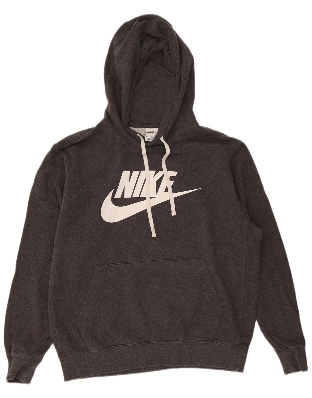 Felpa con cappuccio grafica da uomo Nike Large in cotone grigio