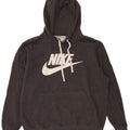 Felpa con cappuccio grafica da uomo Nike Large in cotone grigio