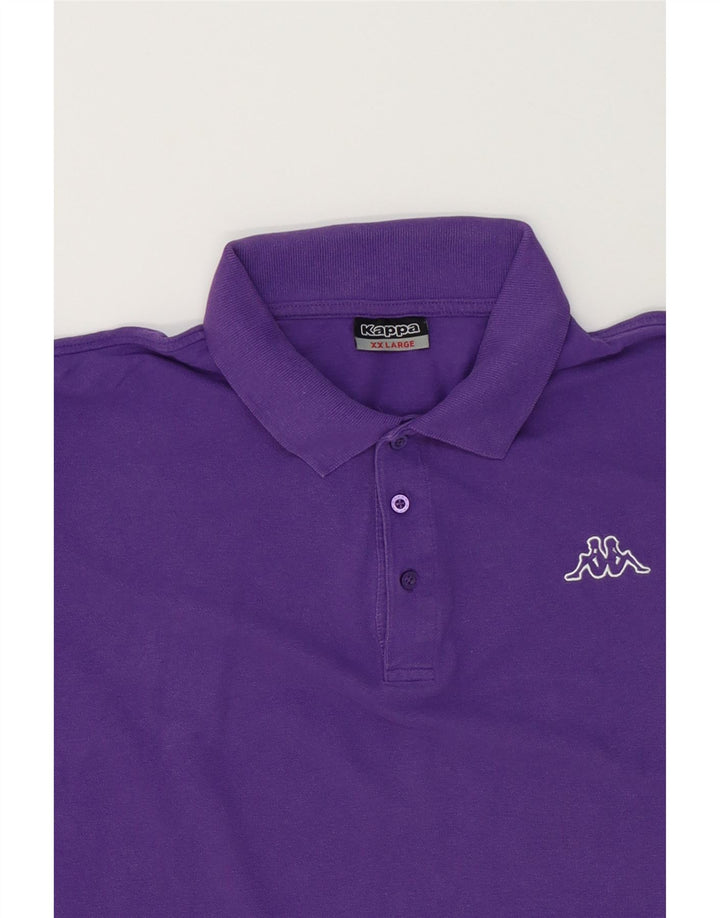 KAPPA Mens Polo Shirt 2XL Purple Cotton Vintage Kappa and Second-Hand Kappa from Messina Hembry 