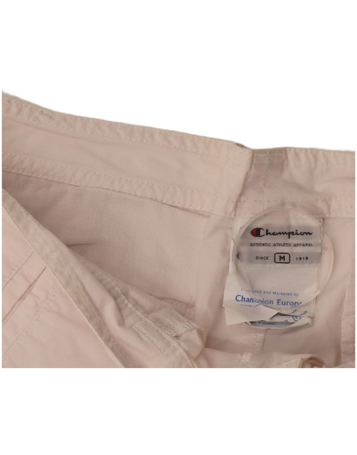 Pantaloncini casual da donna CHAMPION medi W30 in cotone bianco sporco