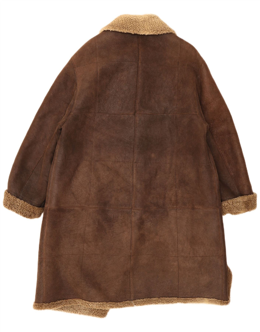 Cappotto in shearling da donna Conbipel UK 14 grande marrone
