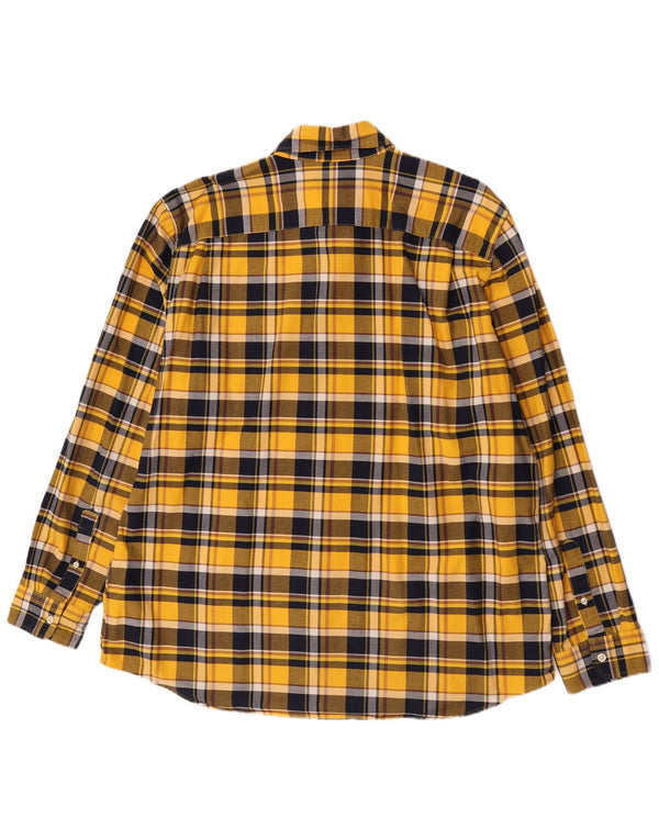 Camicia Gap da uomo slim in flanella 2XL cotone a quadri gialli