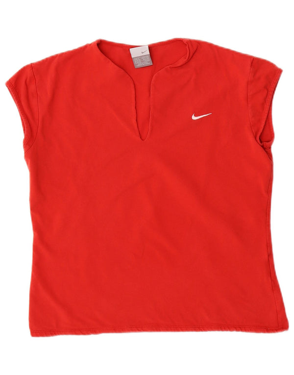 T-shirt corta NIKE da donna UK 16/18 XL rosso cotone