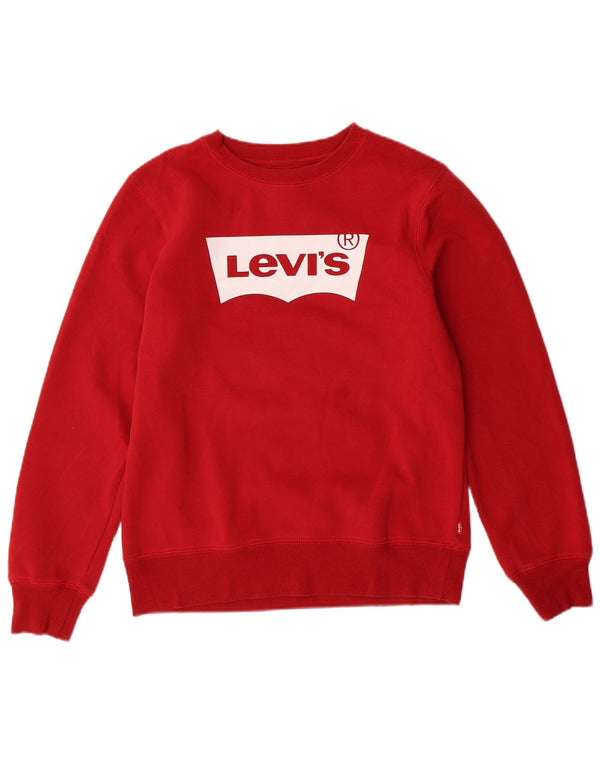 Felpa con grafica LEVI'S per ragazzi 13-14 anni in cotone rosso